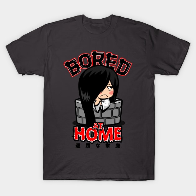 Funny Kawaii Stay Home Ghost Quarantine Spooky Sadako Japanese Meme T-Shirt by BoggsNicolas